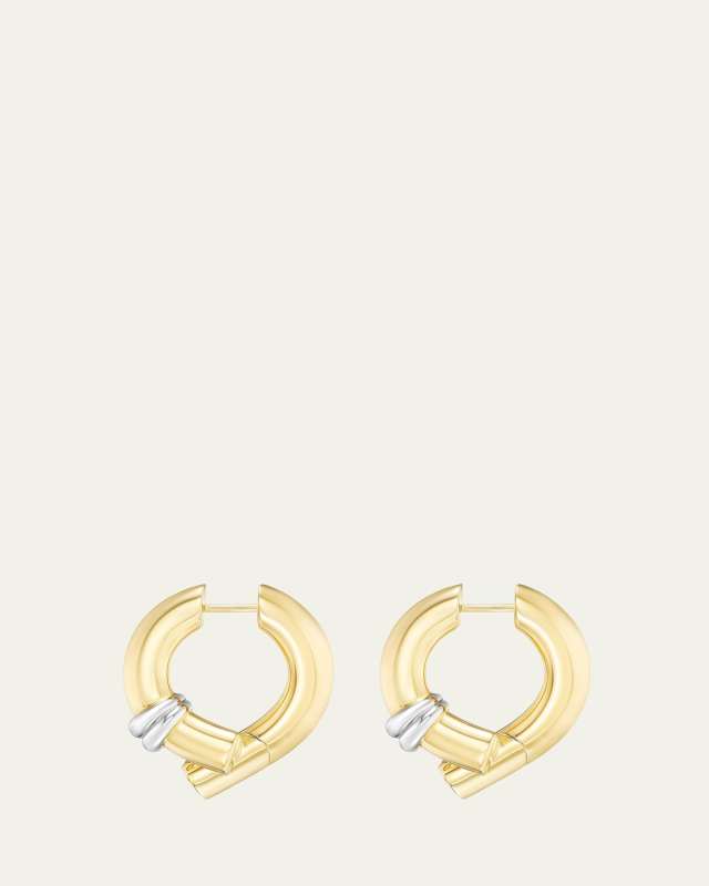 Fairmined 18K Yellow and White Gold Oera Stack Earrings
